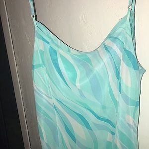 Vintage Turquoise Dress Size:14